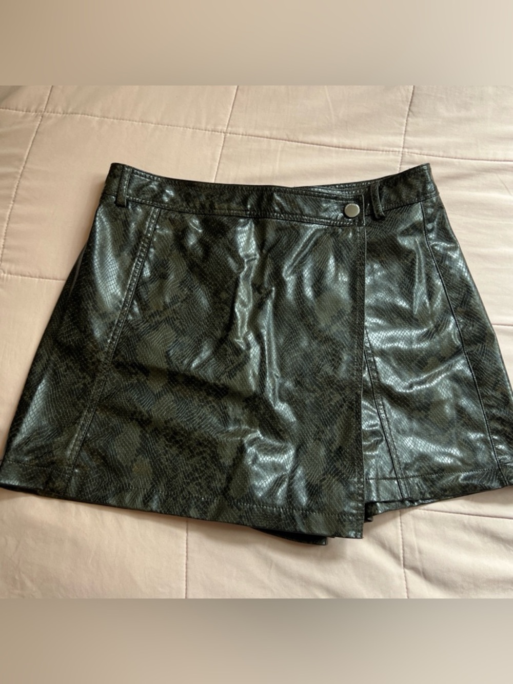 Zara snake print Faux Leather Mini Skort